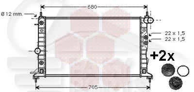 RADIA 1.6/1.8/2.0 A/CLIM - 2.2/2.6 S/CLIM BA 608 X 350 X 26 Pour OPEL VECTRA - OP152 11/95→02/99