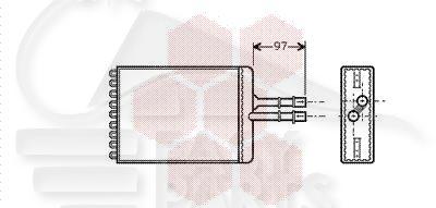 RADIA DE CHAUF TT TYPES 205 X 182 X 42 Pour OPEL VECTRA - OP152 11/95→02/99