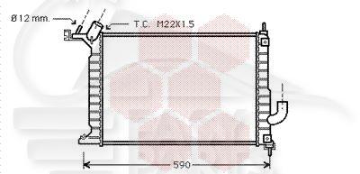 RADIA 2.0 TDI 495 X 370 X 42 Pour OPEL VECTRA - OP153 03/99→05/02