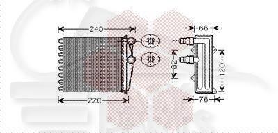RADIA DE CHAUF TT TYPES M/DENSO 180 X 155 X 42 Pour RENAULT TRAFIC - RN142 07/01→12/06