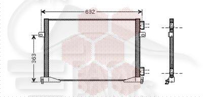 CONDENSEUR 1.9 DI/TDI - 2.0 ESS 570 X 440 X 15 Pour NISSAN PRIMASTAR - NS290 01/01→10/06