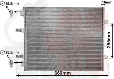 CONDENSEUR 2.0 CDTI 550 X 460 X 12 Pour NISSAN PRIMASTAR - NS290 01/01→10/06