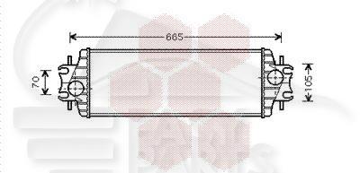 ECHANGEUR 1.9D/DTI - 2.5DTI 540 X 176 X 40 Pour NISSAN PRIMASTAR - NS291 02/07→
