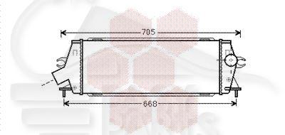 ECHANGEUR 2.0/2.5 DCI 540 X 76 X 40 Pour NISSAN PRIMASTAR - NS291 11/06→