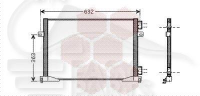 CONDENSEUR 2.0I 580 X 440 X 16 Pour NISSAN PRIMASTAR - NS291 02/07→