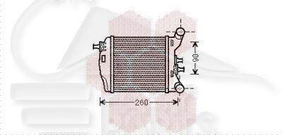 ECHANGEUR 1.4 16V ABARTH DROIT 182 X 174 X 62 Pour FIAT 500 - FT010 05/07→06/15