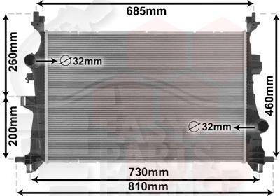 RADIA 2.0D MULTIJET BM 620 X 395 X 27 Pour FIAT 500 X CITY LOOK - FT011 09/14→