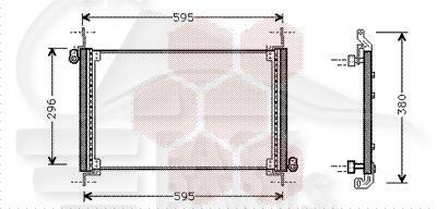 CONDENSEUR 1.2 16V - 16 16V 97 → 580 X 320 X 22 Pour FIAT BRAVA - FT030 09/95→12/02