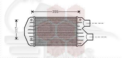 ECHANGEUR 1.9 JTD 295 X 200 X 62 Pour FIAT BRAVA - FT030 09/95→12/02