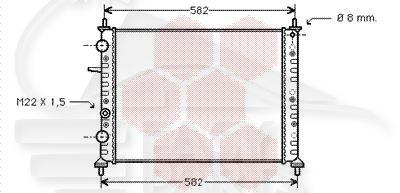 RADIA 1.9 D S/CLIM 510 X 395 X 24 Pour FIAT BRAVA - FT030 09/95→12/01