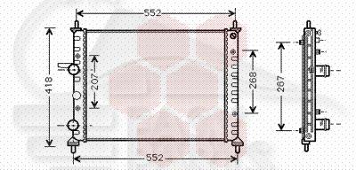 RADIA 1.6 16V 01 → A/CLIM 475 X 414 X 32 Pour FIAT BRAVA - FT030 09/95→12/01