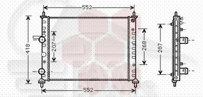 RADIA 1.6 16V 01 → A/CLIM 475 X 414 X 32 Pour FIAT BRAVA - FT030 09/95→12/02