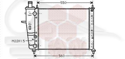 RADIA 1.4 12V/1.6 16V 480 X 415 X 22 Pour FIAT BRAVA - FT030 09/95→12/01