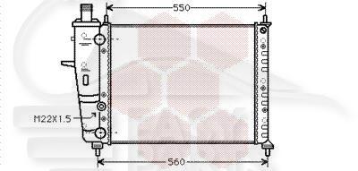 RADIA 1.4 12V/1.6 16V 480 X 415 X 22 Pour FIAT BRAVA - FT030 09/95→12/02