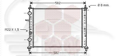 RADIA 1.9 D S/CLIM 510 X 395 X 24 Pour FIAT MAREA - FT125 09/96→