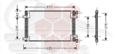 CONDENSEUR 1.2/1.6 559 X 312 X 18 Pour FIAT DOBLO - FT070 05/01→09/05
