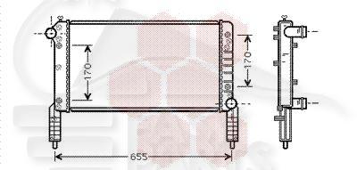 RADIA 1.2/1.6 A/CLIM 580 X 315 X 18 Pour FIAT DOBLO - FT070 05/01→09/05