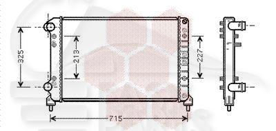 RADIA 1.4/1.6 - 1.9D/JTD 04 → 650 X 400 X 28 Pour FIAT DOBLO - FT070 05/01→09/05