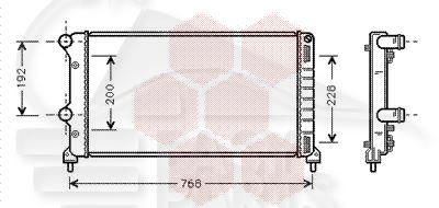 RADIA 1.3 JTD - 1.9 JTD 03 → 700 X 306 X 34 Pour FIAT DOBLO - FT070 05/01→09/05