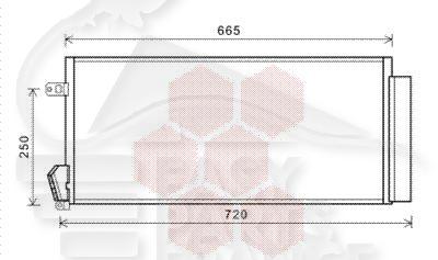 CONDENSEUR TT TYPES 622 X 298 X 16 Pour FIAT DOBLO - FT072 02/10→12/14