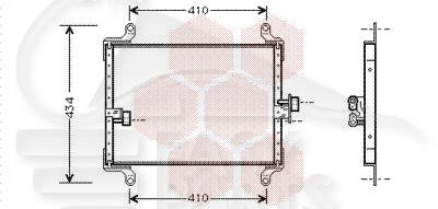 CONDENSEUR TT TYPES 505 X 350 X 25 Pour PEUGEOT BOXER - PG180 04/94→06/99