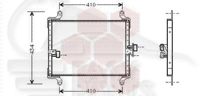 CONDENSEUR TT TYPES 505 X 350 X 25 Pour CITROEN JUMPER - CT171 07/99→12/01