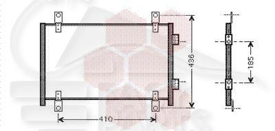 CONDENSEUR TT TYPES →12/03 - 528 X 340 X 16 Pour CITROEN JUMPER - CT172 01/02→06/06