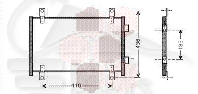 CONDENSEUR TT TYPES →12/03 - 528 X 340 X 16 Pour CITROEN JUMPER - CT172 01/02→06/06