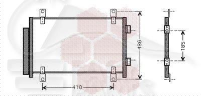 CONDENSEUR TT TYPES 01/04→ 528 X 340 X 16 Pour PEUGEOT BOXER - PG182 01/02→06/06