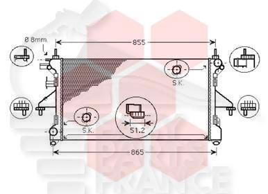 RADIA 3.0I 16V NATURAL POWER +/- CLIM - 3.0 JTD A/CLIM EURO5 780 X 378 X 36 Pour FIAT DUCATO - FT084 07/06→06/14