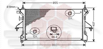 RADIA 2.3 HDI/JTD A/CLIM 780 X 375 X 24 Pour FIAT DUCATO - FT084 07/06→06/14