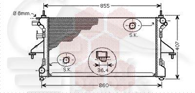 RADIA 2.3 HDI/JTD S/CLIM 780 X 360 X 28 Pour CITROEN JUMPER - CT173 07/06→06/14