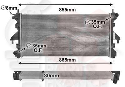 RADIA 2.2/2.3/3.0 HDI ATT REF OE 780 X 370 X 32 Pour FIAT DUCATO - FT085 07/14→