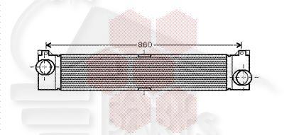 ECHANGEUR 2.0 JTD - 2.2/2.3/3.0 HDI SUPP RADIA 36 MM 740 X 127 X 50 Pour PEUGEOT BOXER - PG184 12/14→