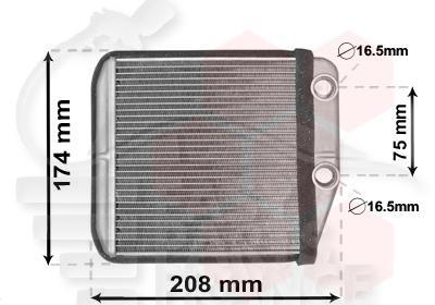 RADIA DE CHAUF TT TYPES AR 160 X 163 X 27 Pour PEUGEOT BOXER - PG184 12/14→