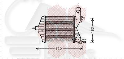 ECHANGEUR 1.3 SDI 193 X 207 X 64 Pour FIAT IDEA - FT110 11/03→