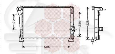 RADIA 1.3 SDI 580 X 305 X 35 Pour FIAT IDEA - FT110 11/03→