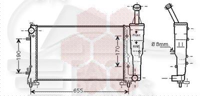 RADIA 1.4 16V 580 X 305 X 28 Pour FIAT IDEA - FT110 11/03→