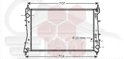 RADIA 1.4I 14V TURBO - 1.3/1.6 JTD 620 X 395 X 34 Pour FIAT LINEA - FT120 09/07→12/10
