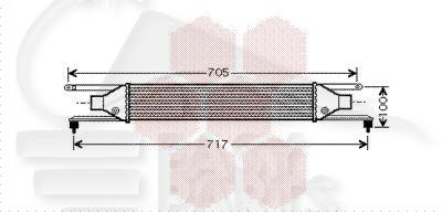 ECHANGEUR 1.3 MJTD 450 X 100 X 50 Pour FIAT LINEA - FT120 09/07→12/10