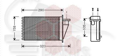 RADIA DE CHAUF TT TYPES 270 X 156 X 42 Pour FIAT MULTIPLA - FT130 06/99→08/04