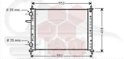 RADIA 1.6 S/CLIM M/VALEO 480 X 415 X 33 Pour FIAT MULTIPLA - FT130 06/99→08/04