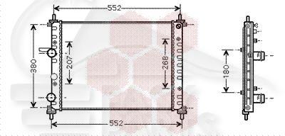 RADIA 1.6 A/CLIM M/VALEO 475 X 415 X 32 Pour FIAT MULTIPLA - FT130 06/99→08/04