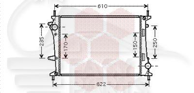 RADIA 1.9 JTD A/CLIM 530 X 421 X 28 Pour FIAT MULTIPLA - FT131 09/04→