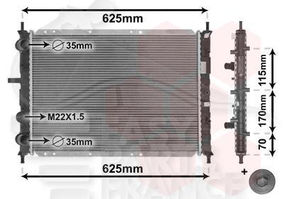 RADIA 1.9 JTD S/CLIM 555 X 394 X 33 Pour FIAT MULTIPLA - FT131 09/04→