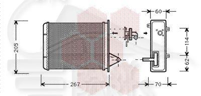 RADIA DE CHAUF TT TYPES →04/03 220 X 195 X 42 Pour FIAT PALIO - FT141 05/01→12/04