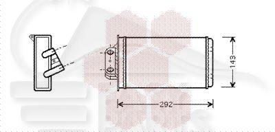 RADIA DE CHAUF TT TYPES 05/03→ 250 X 130 X 32 Pour FIAT PALIO - FT141 05/01→12/04