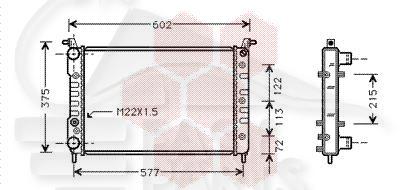 RADIA 1.0/1.2/1.4 A/CLIM - 1.6 +/- CLIM →08/00 - 520 X 350 X 23 Pour FIAT PALIO - FT140 04/97→04/01