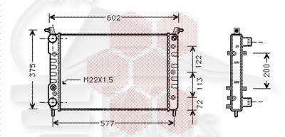 RADIA 1.2/1.4 S/CLIM 522 X 375 X 23 Pour FIAT PALIO - FT140 04/97→04/01