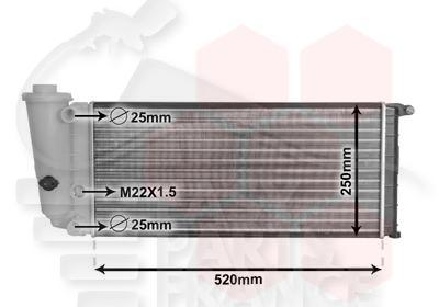 RADIA 0.75 /1.0/1.1 520 X 250 X 34 Pour FIAT PANDA - FT150 01/86→08/03